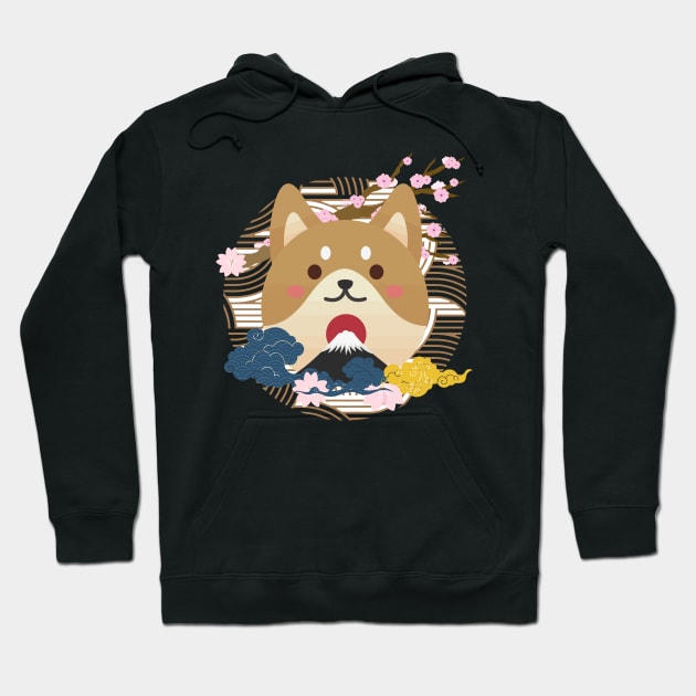 Japan Dog Shiba inu Hoodie by PGasbarroneArt